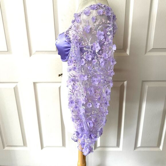 IHeartRaves purple genie dust sequin top - Picture 3 of 10